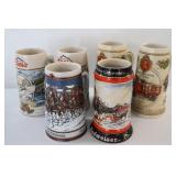 Coors, Budweiser & Stroh's Beer Steins