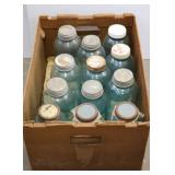 12- Half Gallon Ball Blue Fruit Jars