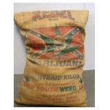 Rebel Marijuana Burlap Bag