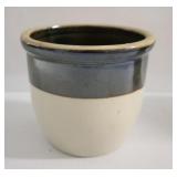Brown White Crock