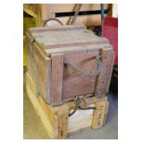 2 Wooden Ammo Type Boxes