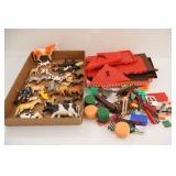 Toy Plastic Farm Animals & Barn Kit