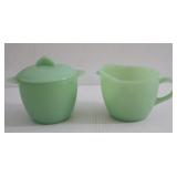 Jadeite Cream & Sugar