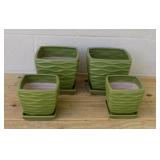 4 Green Planters