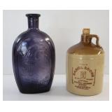 Daniel Boone Whiskey Jug & Glass Flask