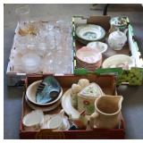 3 Trays of Glassware & Porcelain