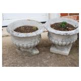 Pair of Concrete Planters