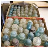 2 Trays of Glass & Ceramic Insulators
