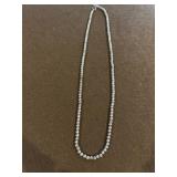Sterling 19in 8mm Bead Necklace