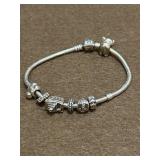 Sterling Pandora Snake Chain Charm Bracelet