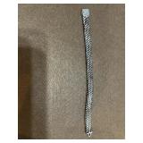 Sterling 7in Woven Mesh Chain Bracelet