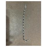 Silpada Sterling and Black Onyx Anklet 8in