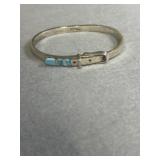 Sterling Mexican Turquoise Belt Bracelet