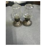 2.5in Sterling Vintage Salt and Pepper Shakers