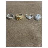 Sterling Size 7 Ring Lot of 4