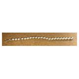 7in Sterling Navajo Bead Bracelet