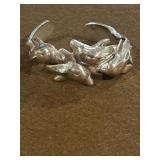 Sterling Handmade Dolphin Wrap Bracelet