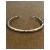 Sterling Native American Engraved Cuff Bracelet