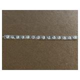 Sterling 7in Puffy Heart Link Bracelet