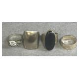 Sterling Size 7 Ring Lot of 4