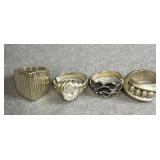 Sterling Size 7 Ring Lot of 4