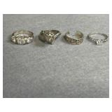 Sterling Size 5 Ring Lot of 4