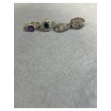 Sterling Size 6 Lot of 4