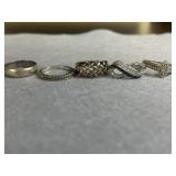 Sterling Size 7 Ring Lot of 5