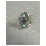 Sterling Size 8 Turquoise Ring
