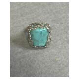 Sterling Size 7 Turquoise Ring