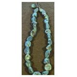 16in Beaded Vintage Turquoise Necklace