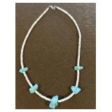 15in Native American Santo Domingo Turquoise
