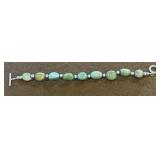 7in Green Turquoise Bead Bracelet