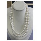 35in Pearl Necklace With 925 Clasp