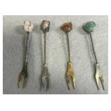 Sterling Vintage Set of 3.5in Cocktail Forks