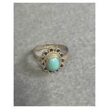 Sterling Navajo Size 5 Scallop Edge Ring