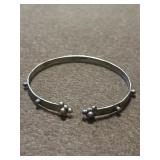 Sterling Art Nouveau Grape Cluster Cuff Bracelet