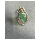 Sterling Size 7 Feather Turquoise Ring