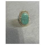 Sterling Size 9.5 Turquoise Ring