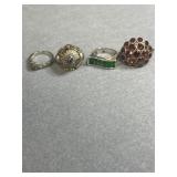 Sterling Size 7.5 Ring Lot of 4