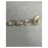 Sterling Size 7 Ring Lot of 4