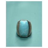 Size 8 Sally C Treasure 925 Turquoise Ring
