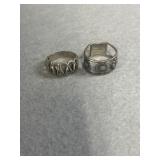 Size 8.5 Sterling Ring Lot of 2