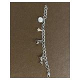 6in Sterling Charm Bracelet with Personalized
