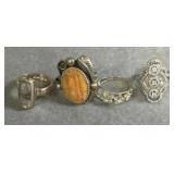 Sterling Size 7 Ring Lot of 4