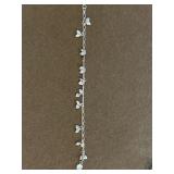 DAMAGED 7in Sterling Heart Charm Bracelet