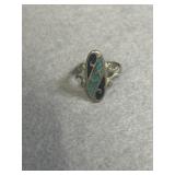 Sterling Size 7.5 Turquoise Ring