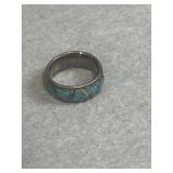 Sterling Size 6 Turquoise Rin