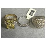 Sterling Size 8 Rings Lot of 3