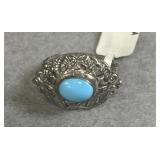 Size 8 Sterling Turquoise Ring